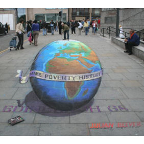 'Make Poverty History' - Julian Beever Pavement art at G8 Summit 'Make Poverty History' - Julian Beever Pavement art at G8 Summit