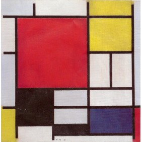 Piet Mondrian - Composition with Large Red Plane, Yellow, Black, Grey and Blue - 1921 Oil on canvas - 59.5 x 59.5cm