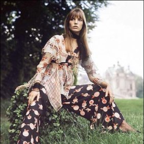 Jane Birkin in Ossie Clark (photographed by Patrick Lichfield) Jane Birkin in Ossie Clark (photographed by Patrick Lichfield)