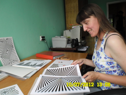 Joanna at work