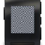 Op Art Illusion pebble watch face